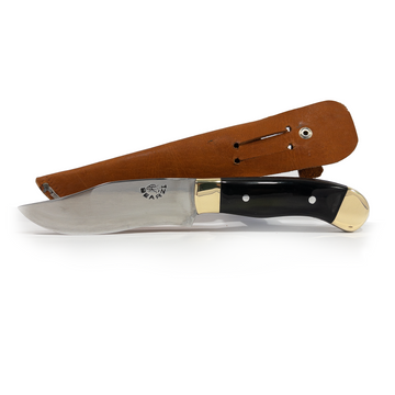 Faca artesanal HR Bushcraft cabo chifre natural