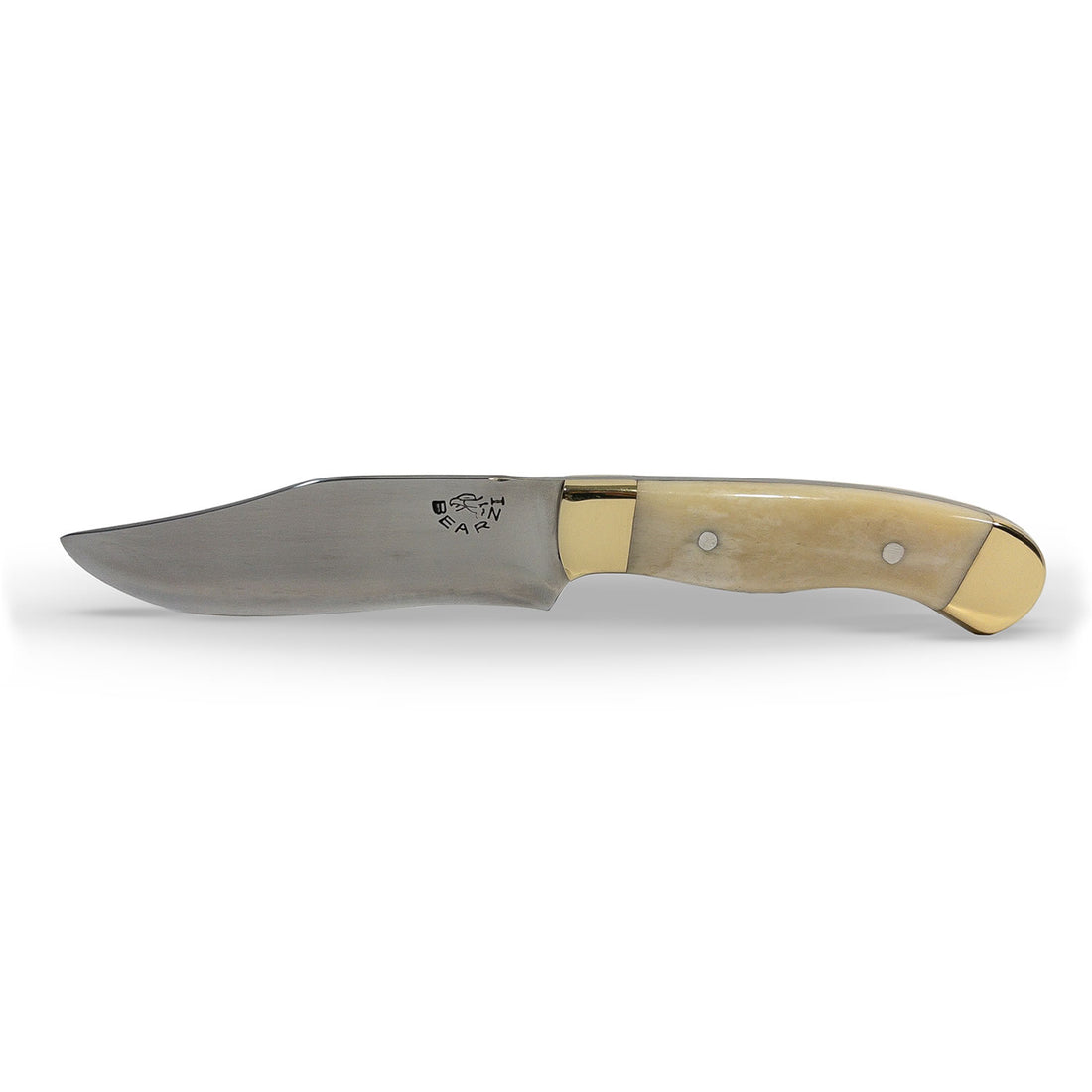 Faca artesanal HR Bushcraft cabo osso natural