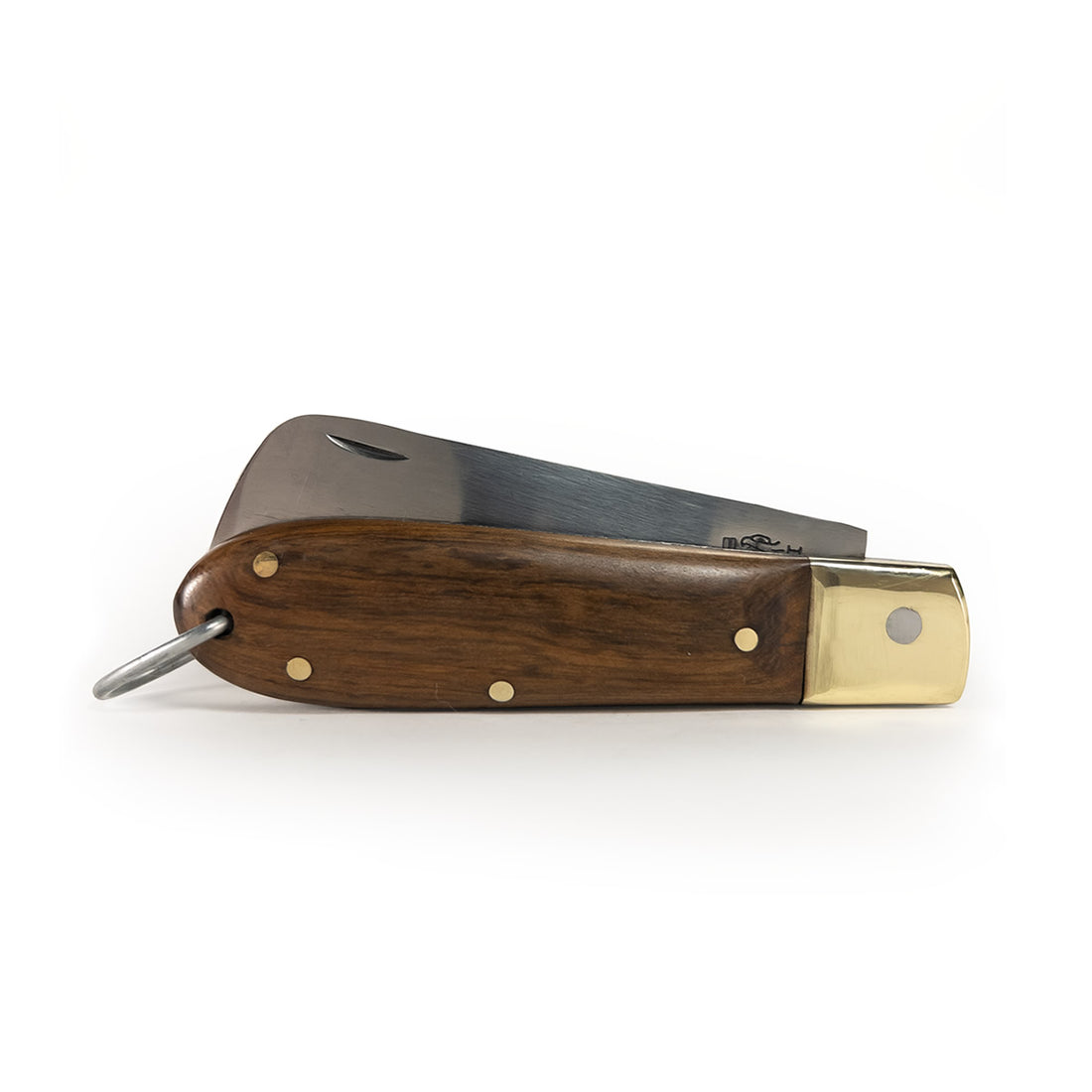 Canivete artesanal modelo Flow cabo em madeira e lâmina em aço inox. Canivete tradicional.