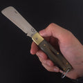 Canivete tradicional artesanal com lâmina em aço inox e cabo com chifre natural