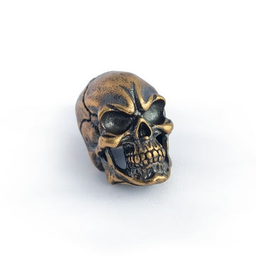Bead Skull em bronze para paracord lanyard