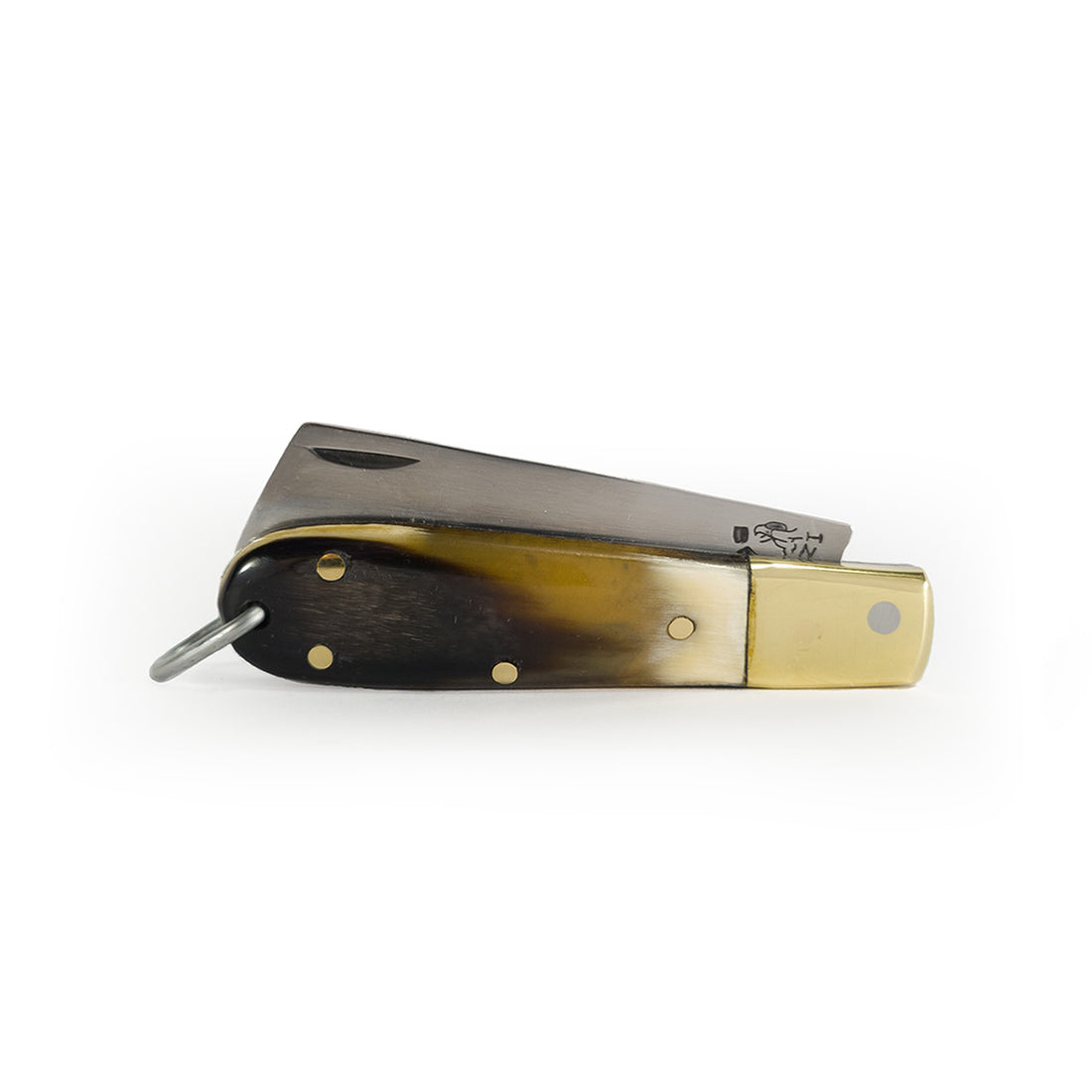 Canivete de bolso artesanal tradicional modelo Biscaro cabo com chifre
