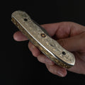 Comprar canivete modelo artesanal com lâmina em aço damasco. Loja especializada em cutelaria artesanal.