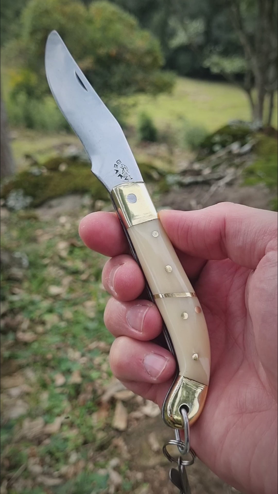 Canivete V13 em osso e aço inox